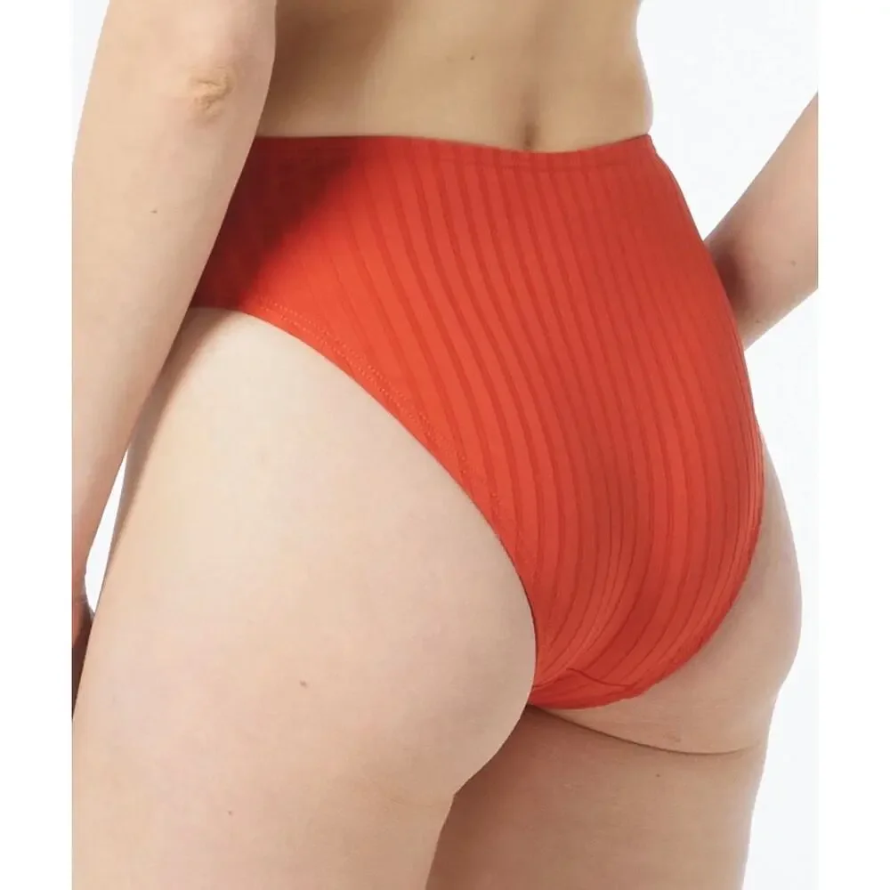 Michael Kors Terracotta Belted High Leg Bikini Bottom L NWT